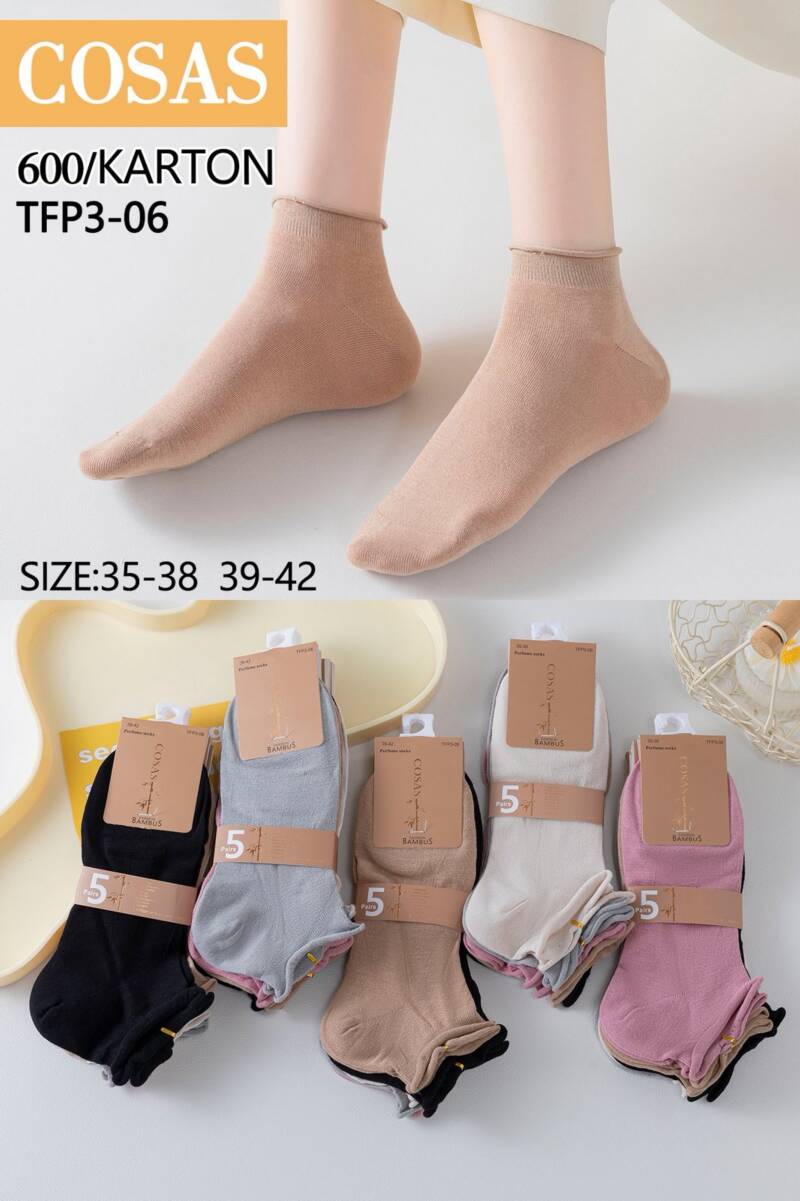 Skarpety damskie Roz 35-42, Mix kolor Paczka 40 szt